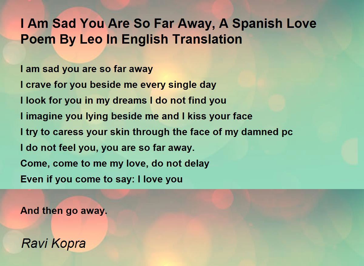 Spanish Love Poem By Leo