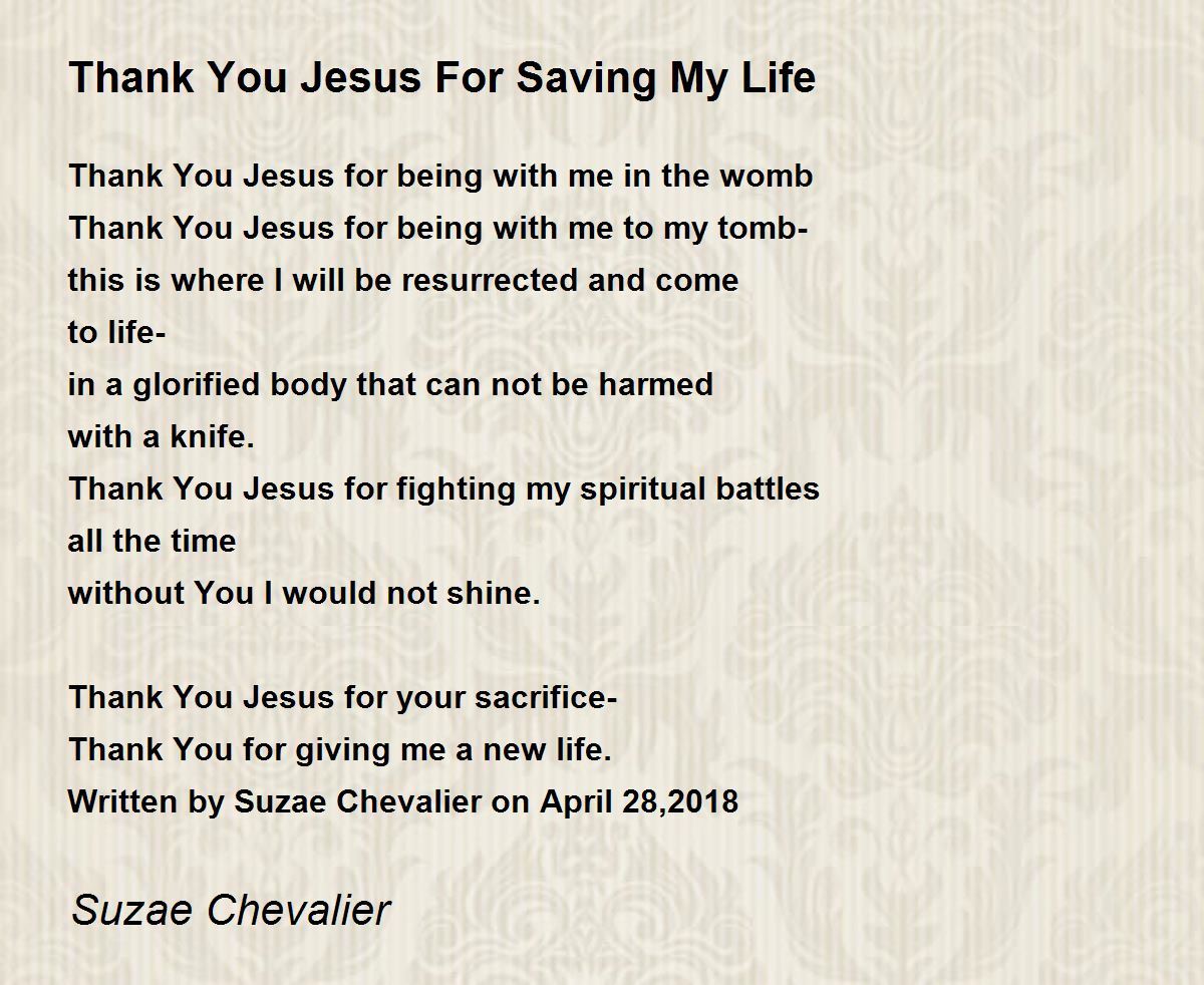 Thank You Jesus For Saving My Life - Thank You Jesus For Saving My ...