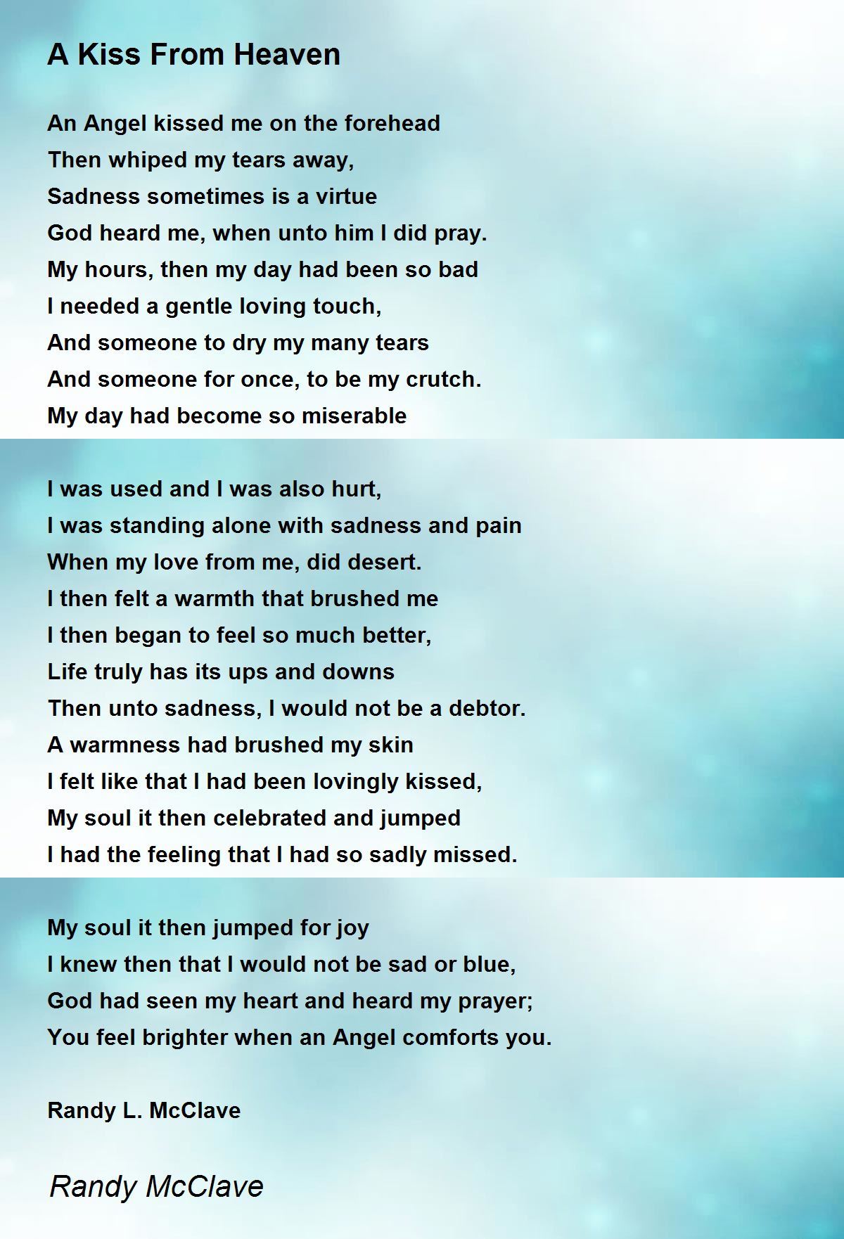 Tears In Heaven - Tears In Heaven Poem by Randy McClave