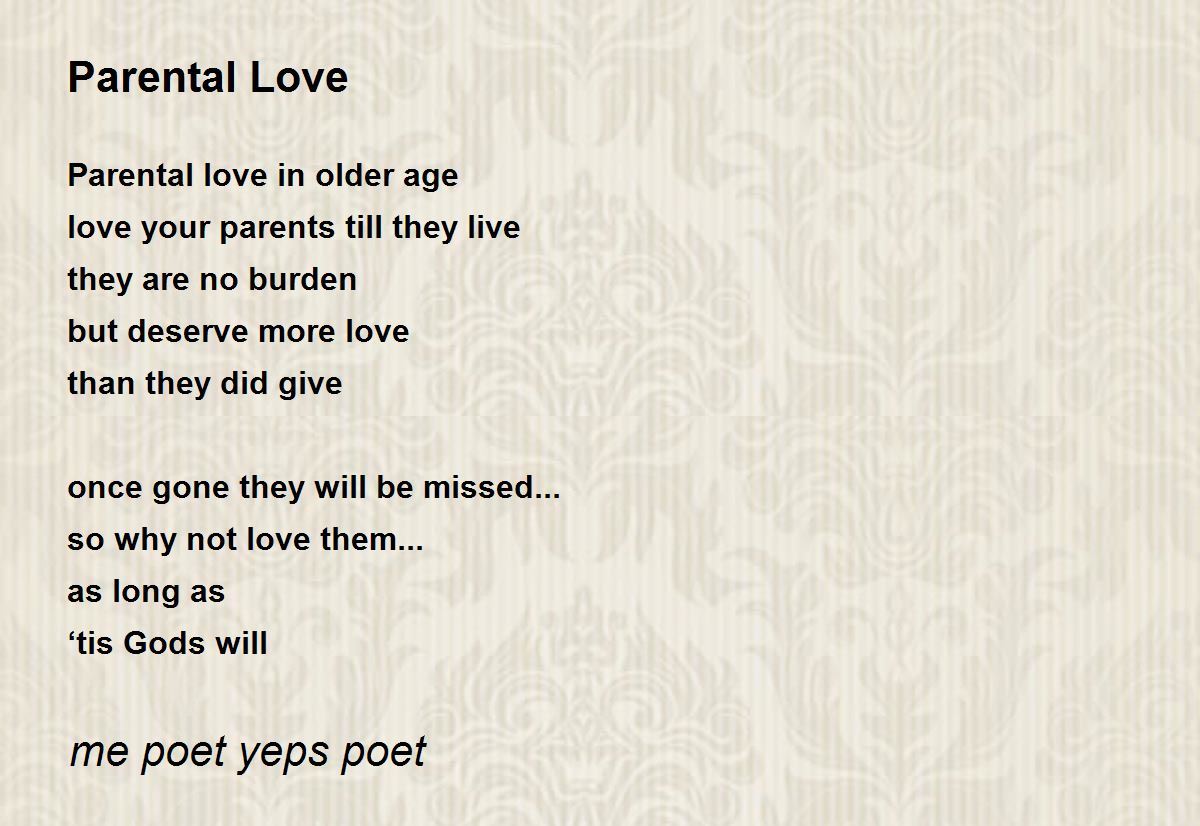 a parents love poem