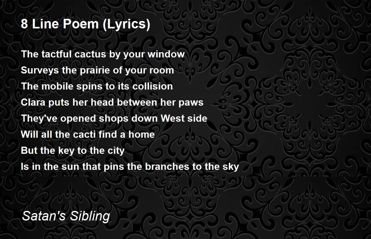 8 Line Poem S