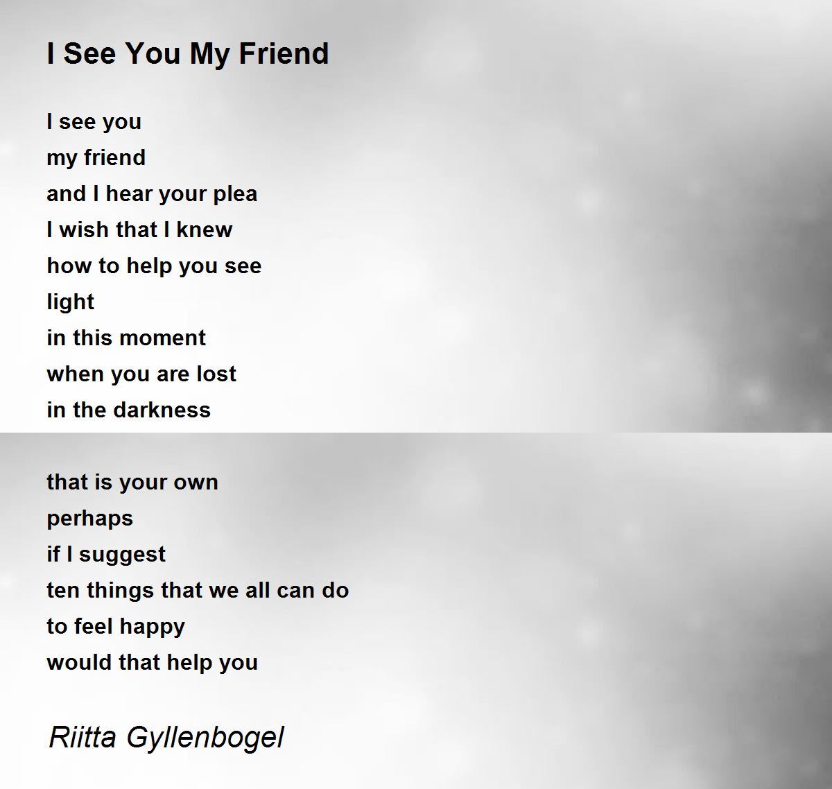 O que significa And you my friend, I have a feeling!? - Pergunta