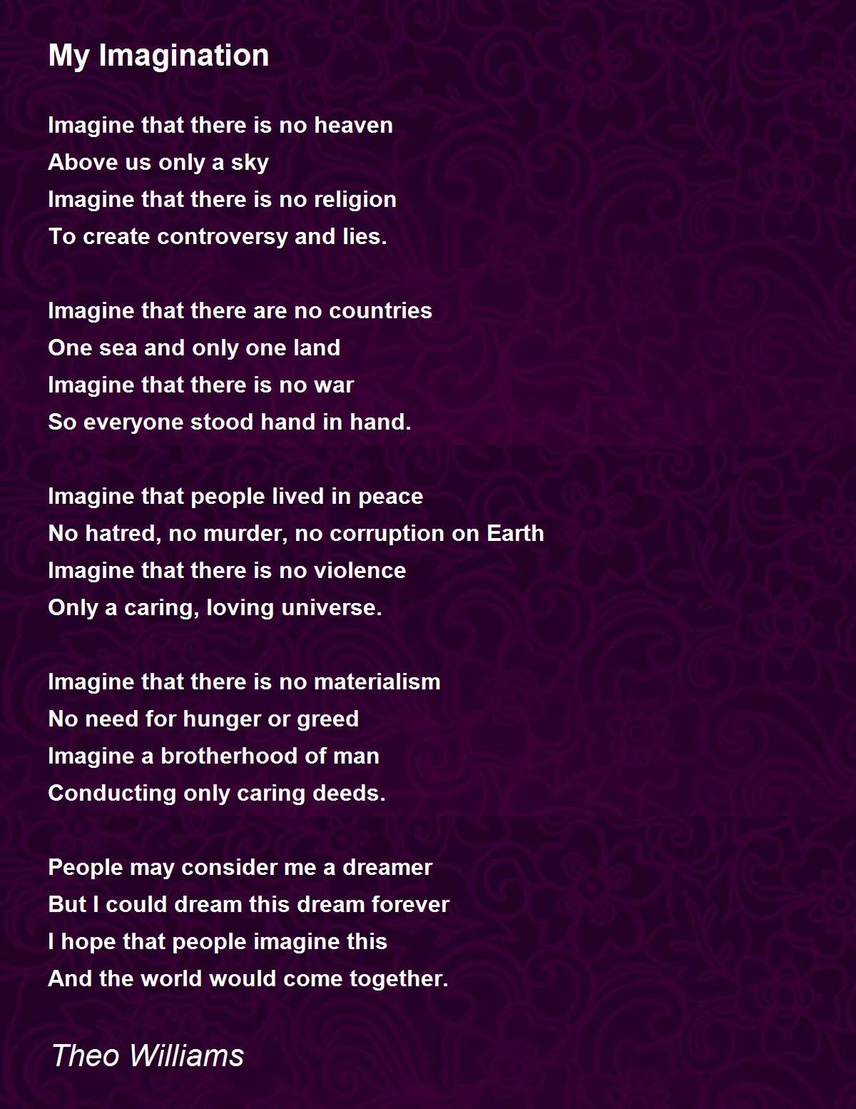 imagination poem summary