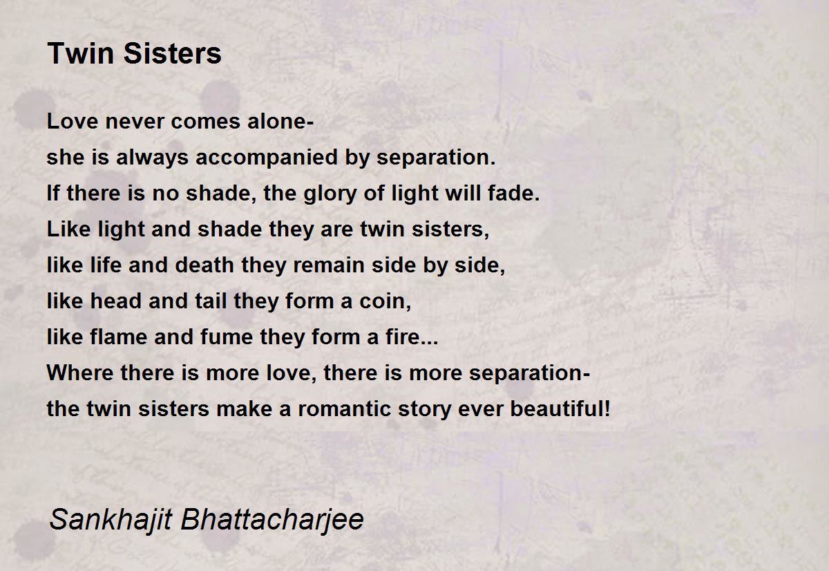 happy birthday twin sister poems