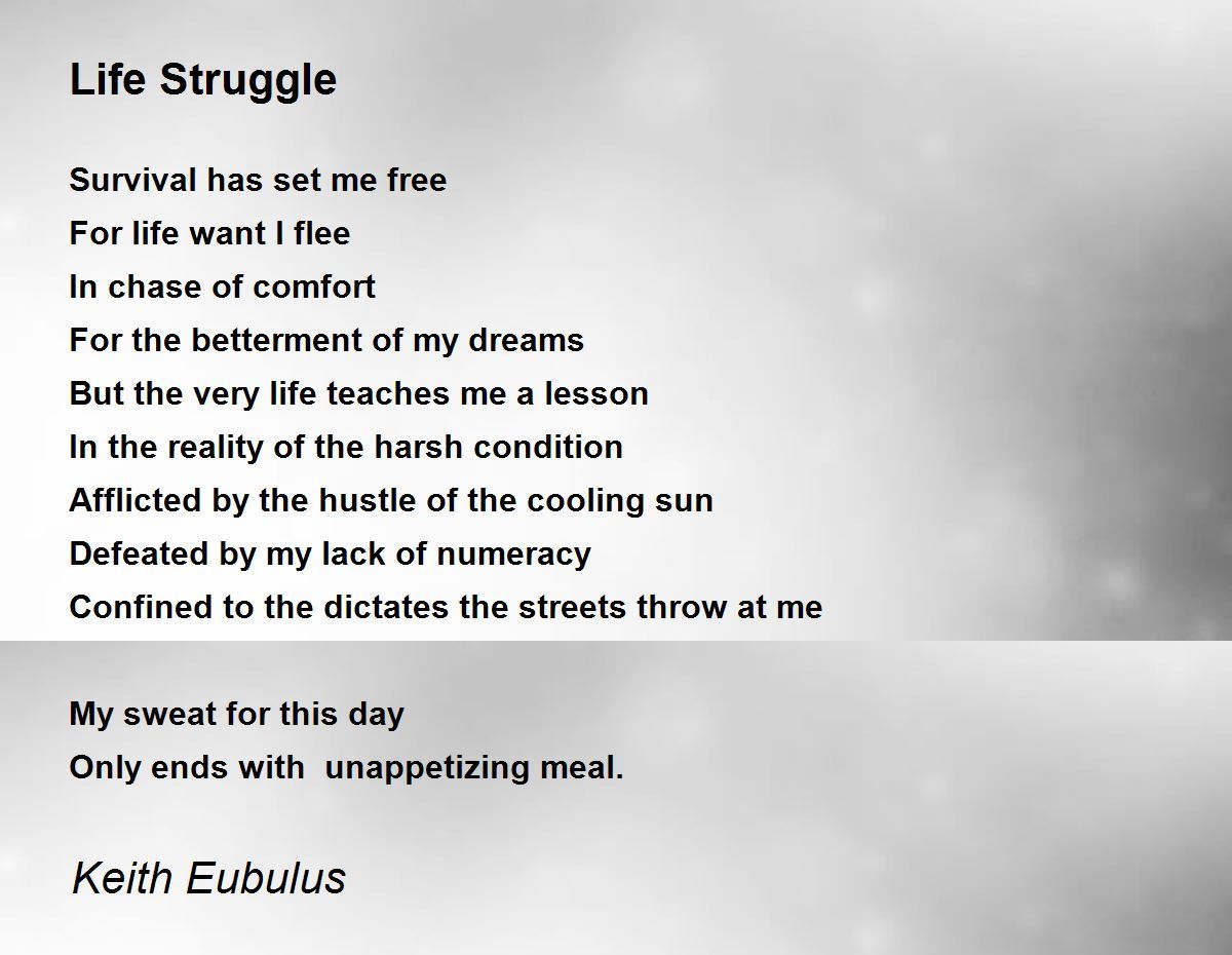 poems about life struggles