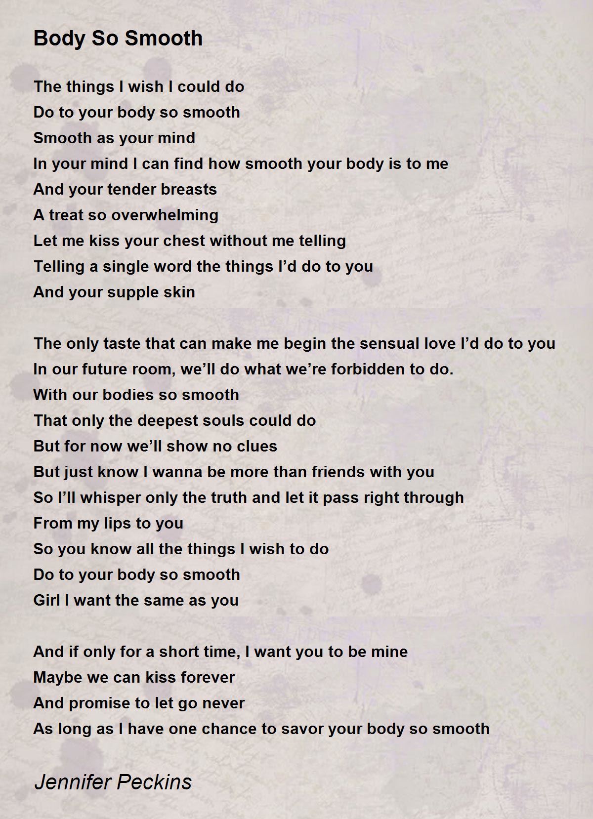 Body So Smooth - Body So Smooth Poem by Jennifer Peckins