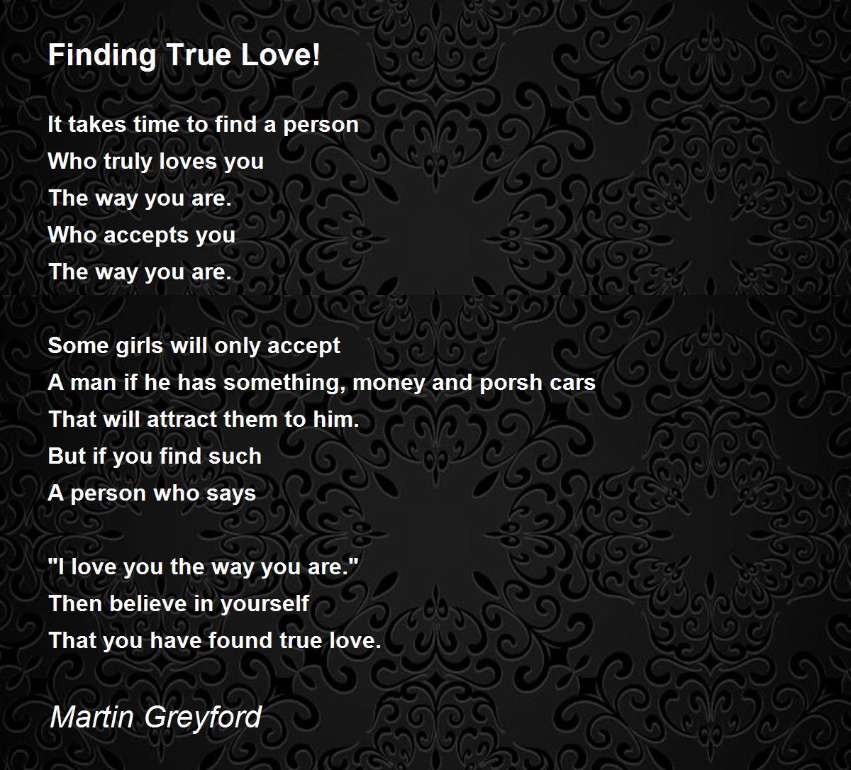 poems about true love him