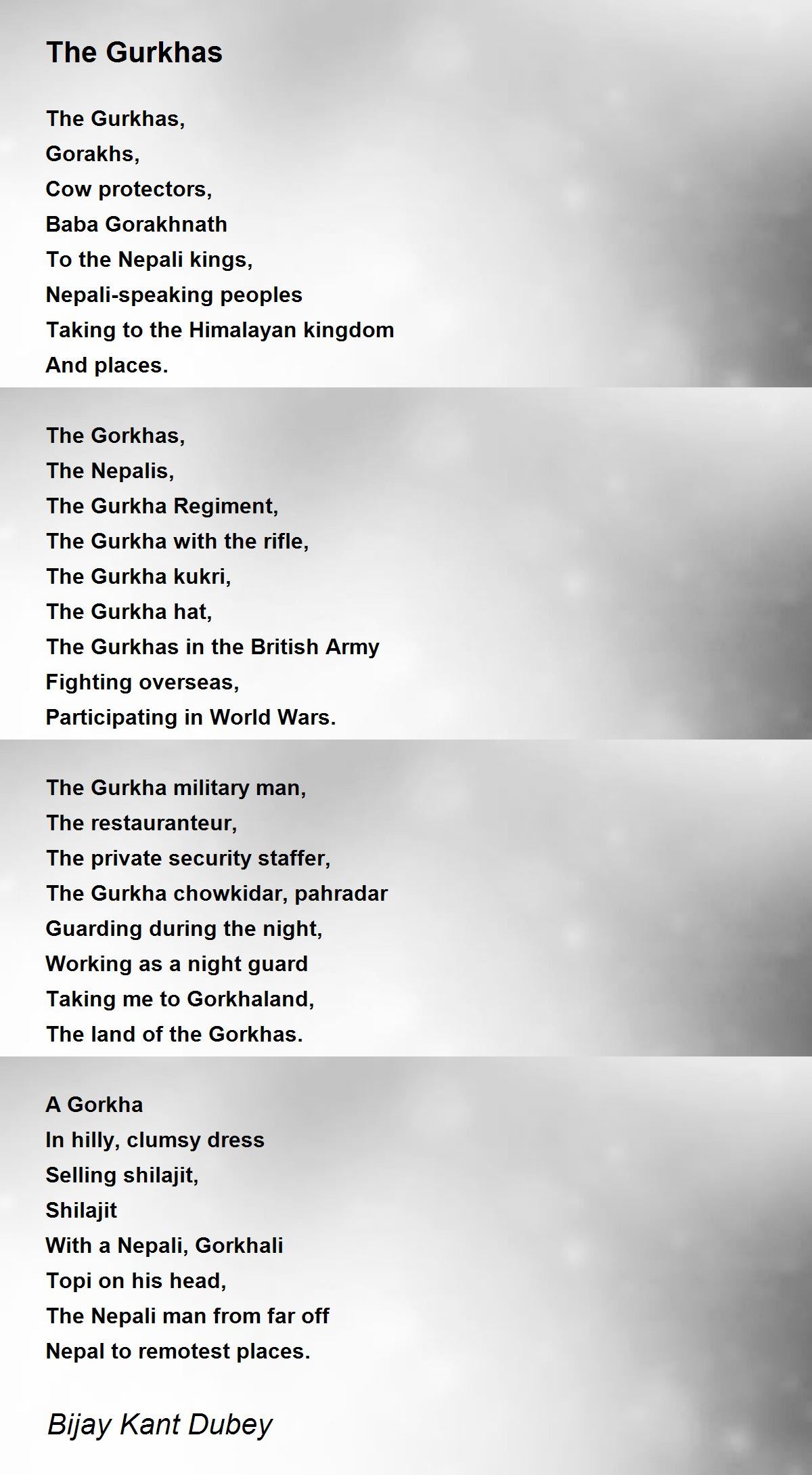 The Gurkhas - The Gurkhas Poem by Bijay Kant Dubey