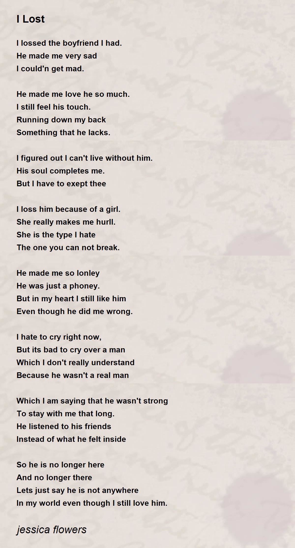 sad poems that make you cry about love for him