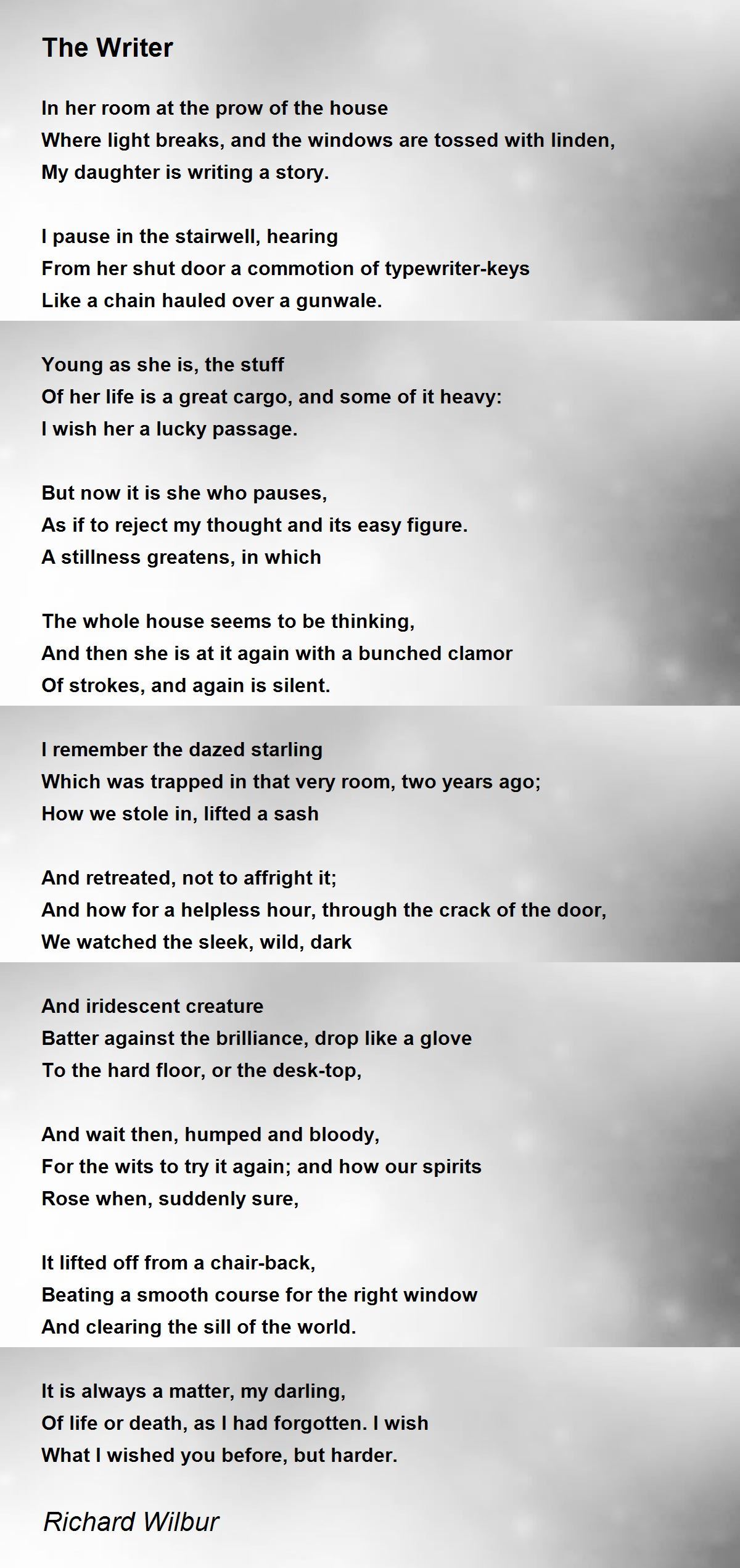 the writer poem