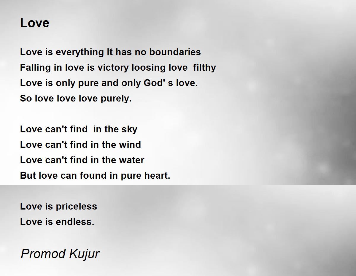 Love has no boundaries A Poem