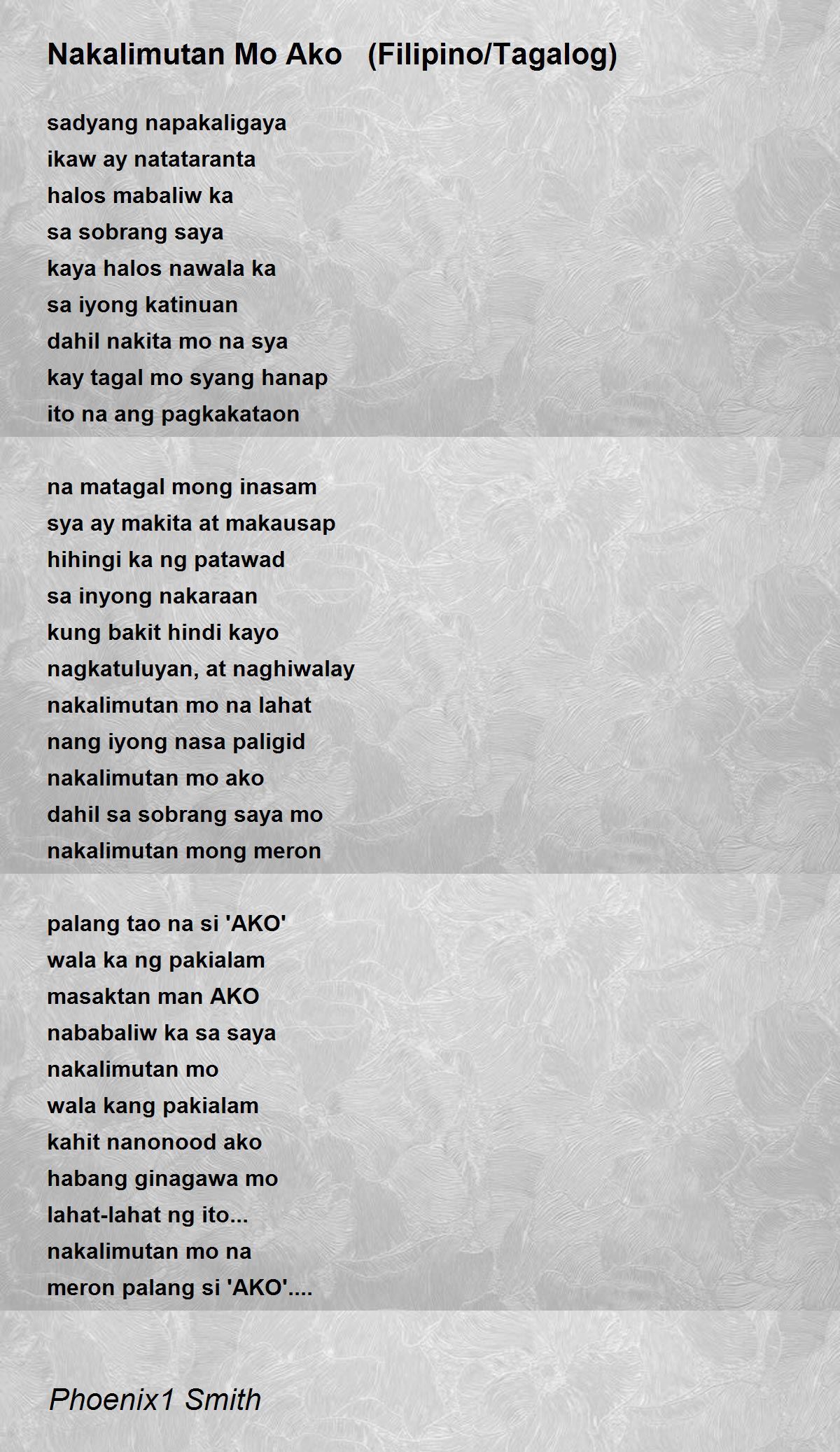 Tula Tagalog Poem Tula Tagalog Poem Poem By Catherine 53 Off 1063