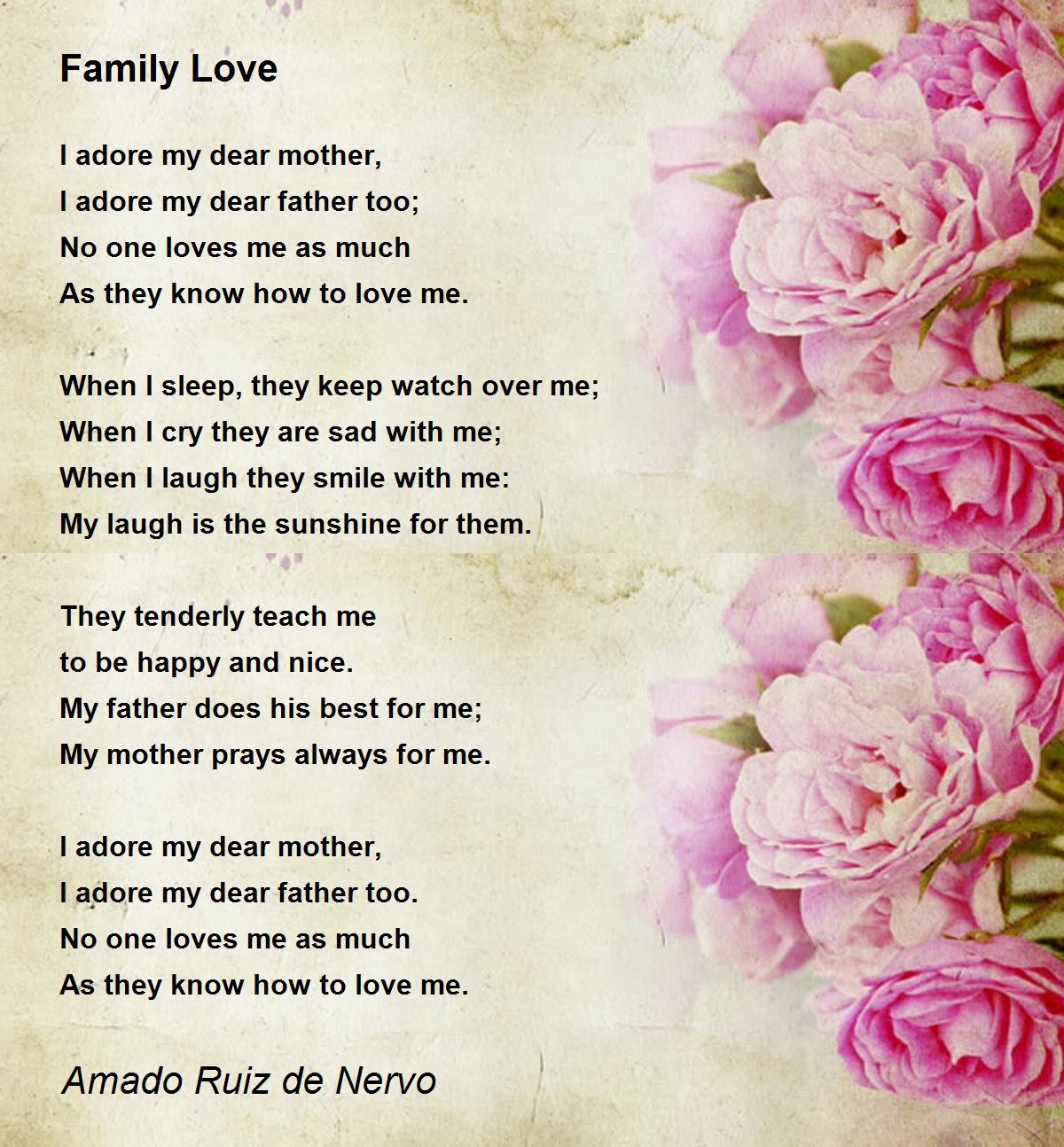 Family Love - Family Love Poem by Amado Ruiz de Nervo