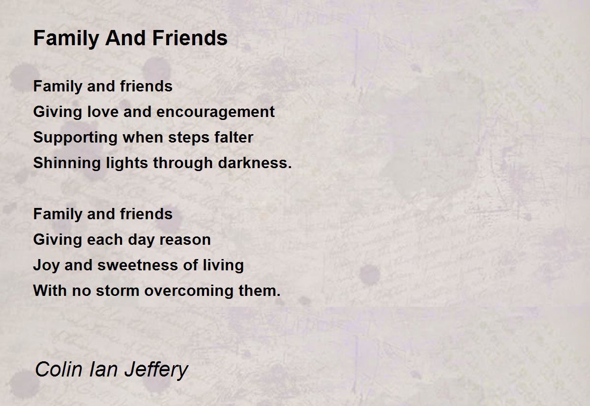 poems about friends and family