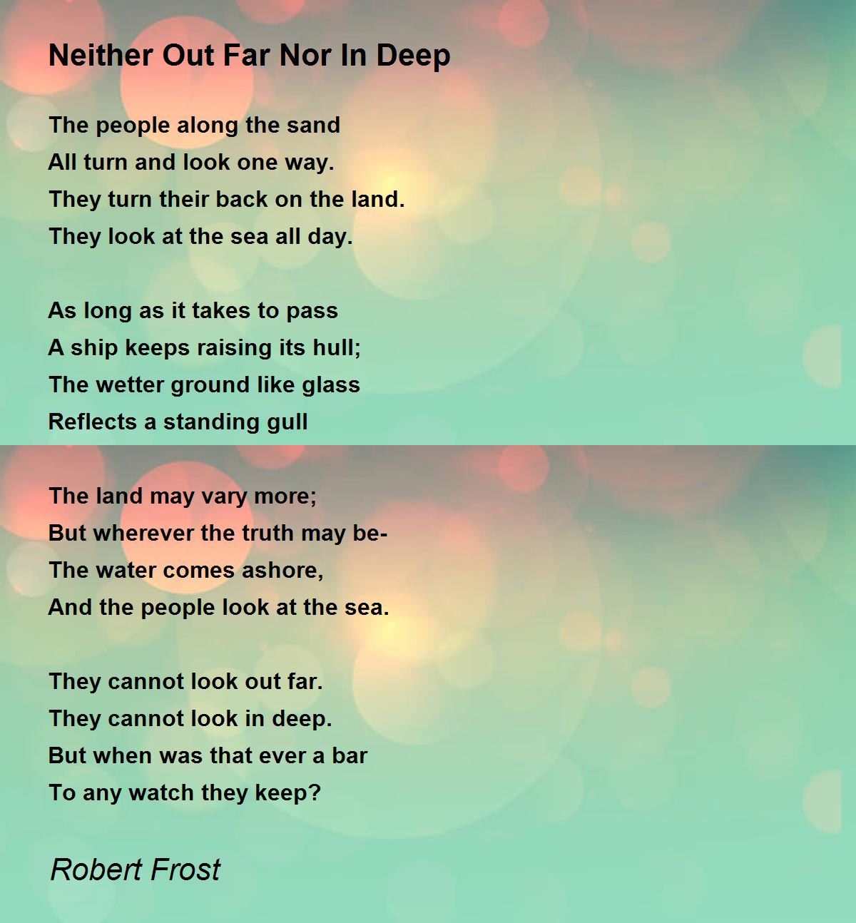 out out robert frost