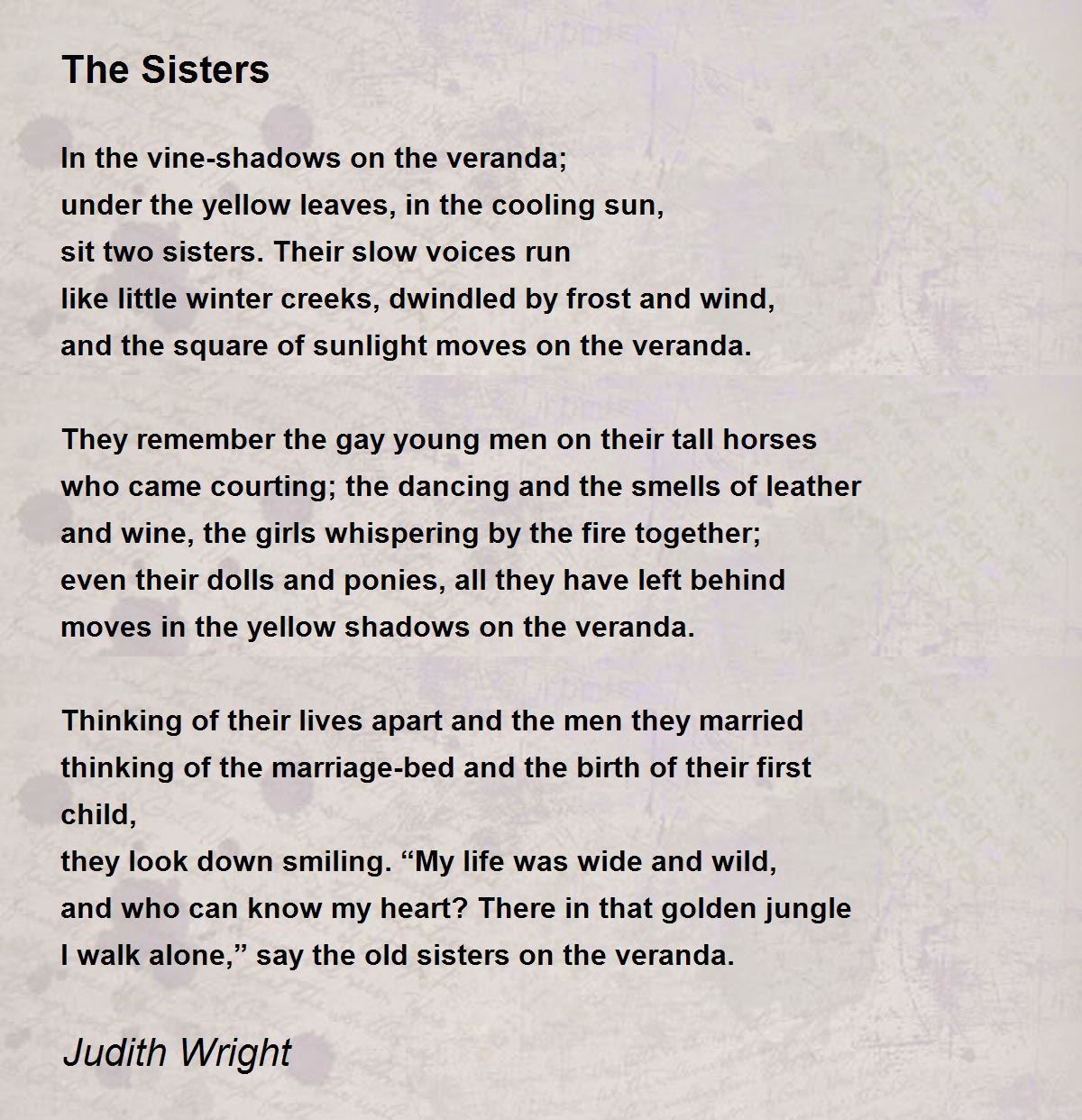 woman to man judith wright poem analysis