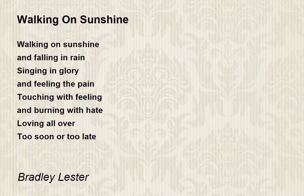 Walking On Sunshine Lyrics