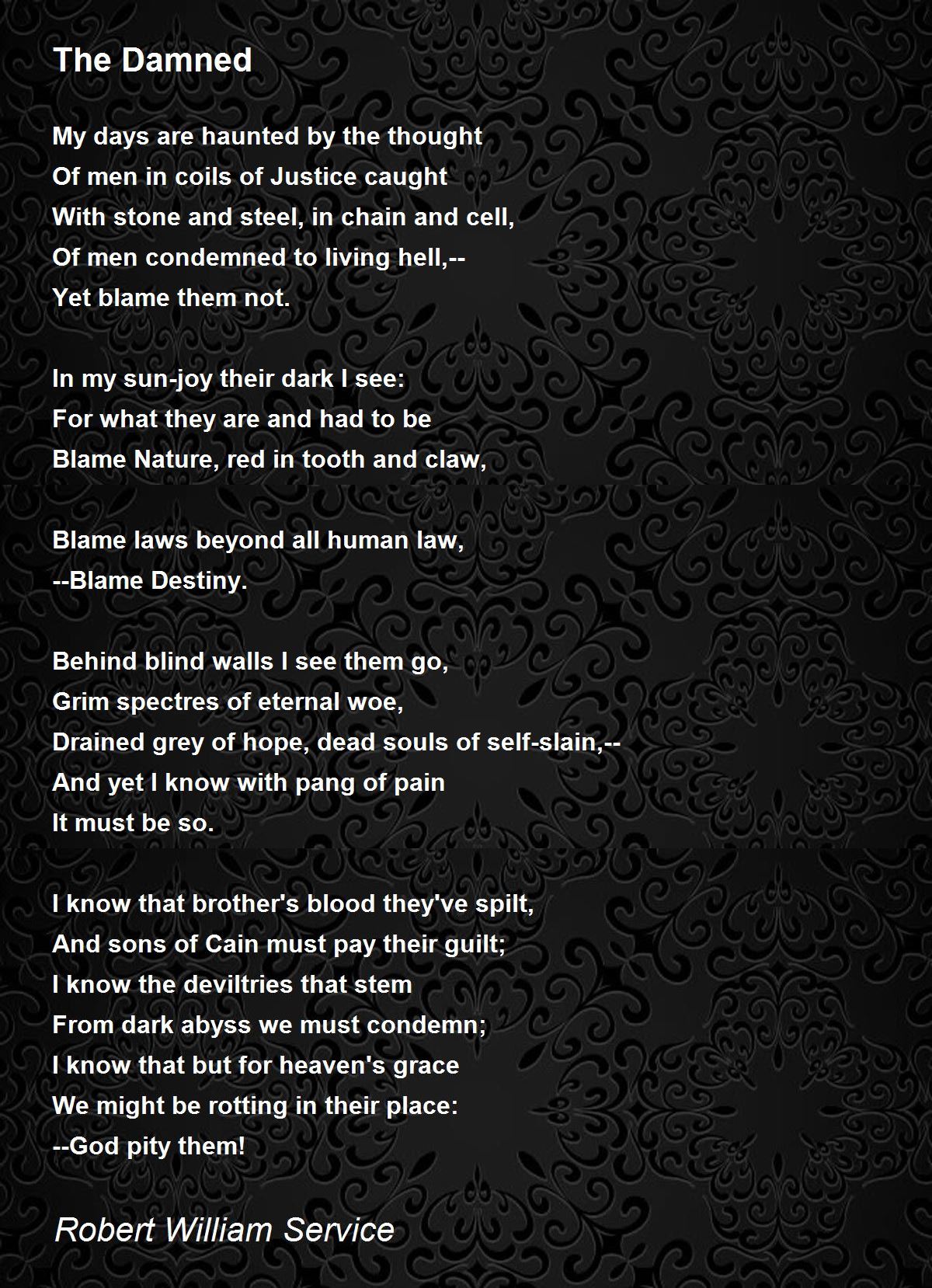 His Boys - His Boys Poem by Robert William Service