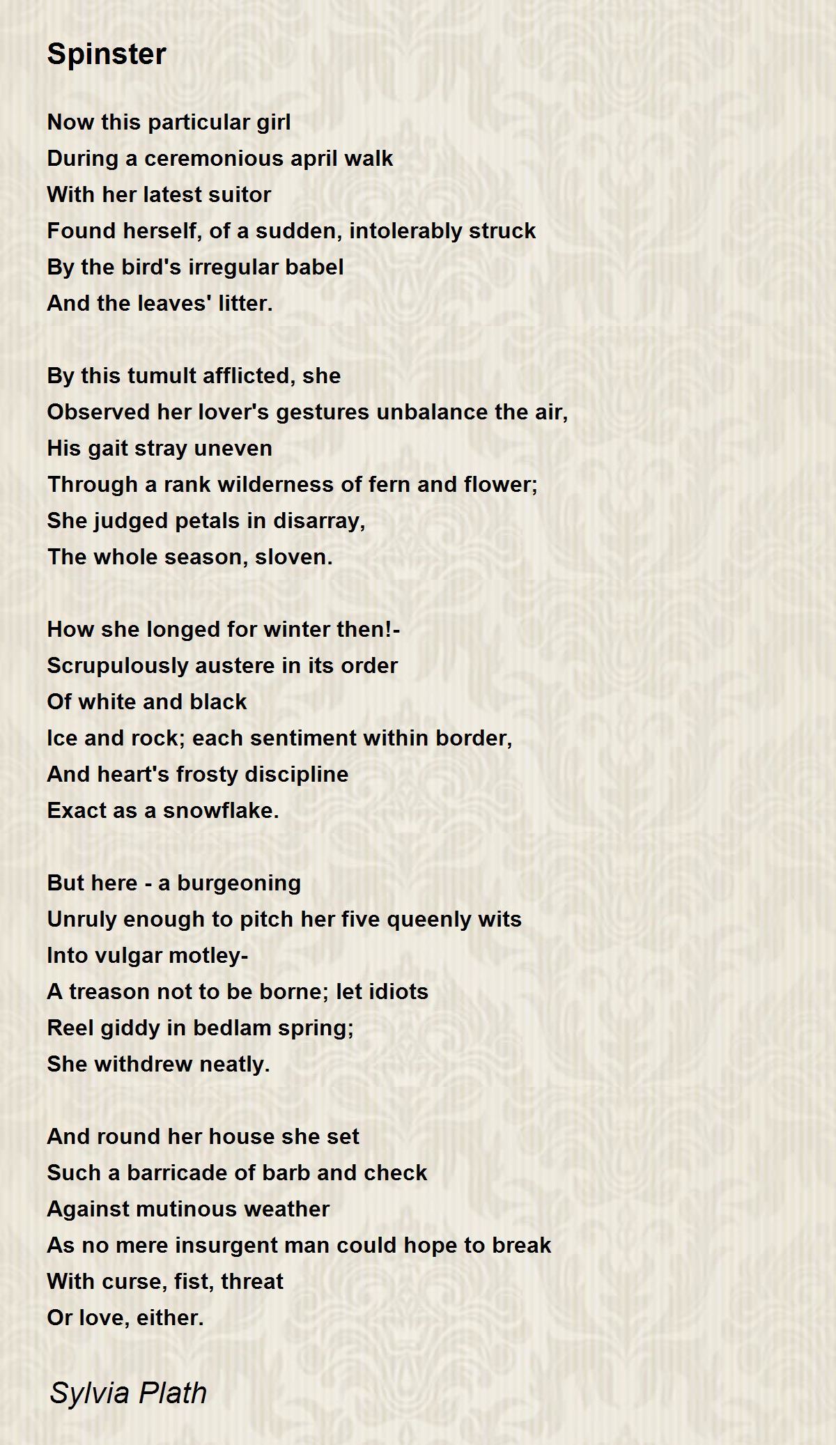 spinster poem