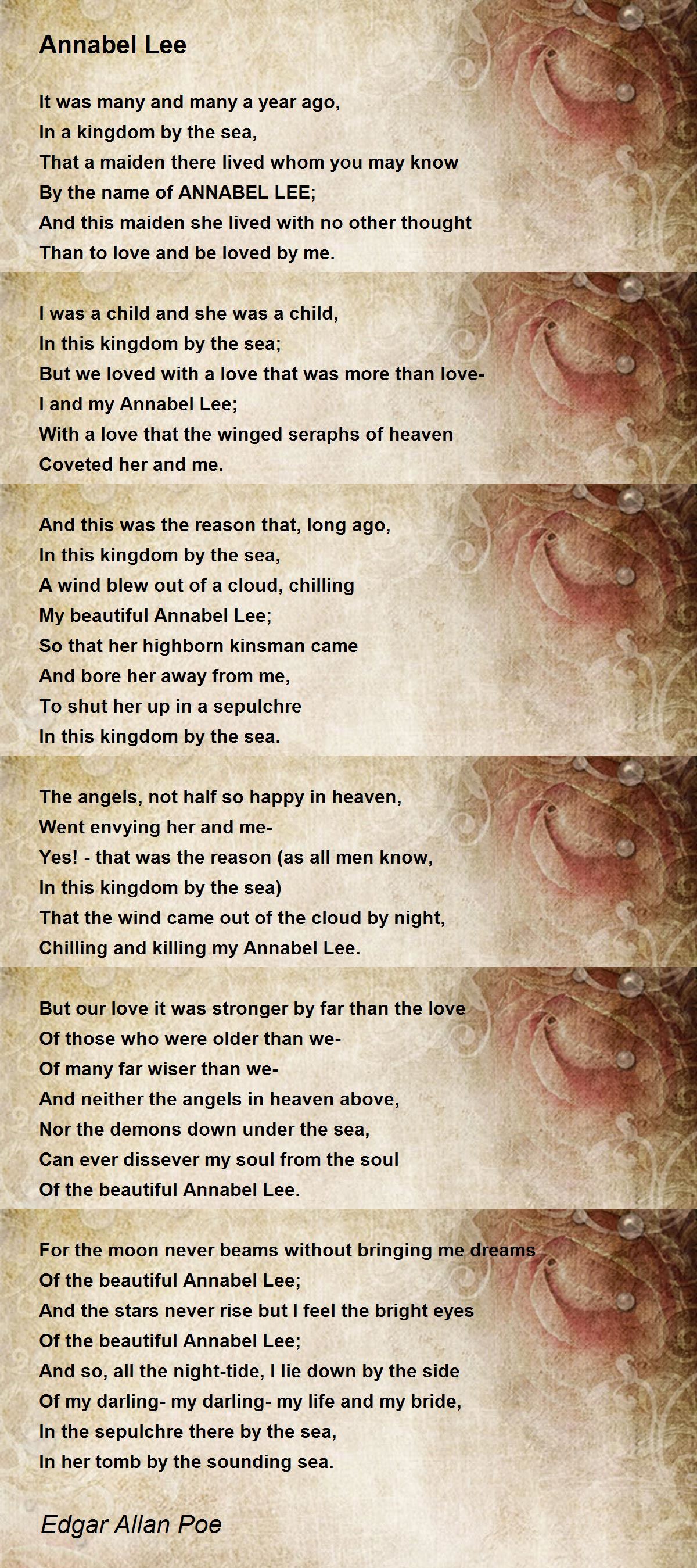 Annabel Lee - Annabel Lee Poem by Edgar Allan Poe