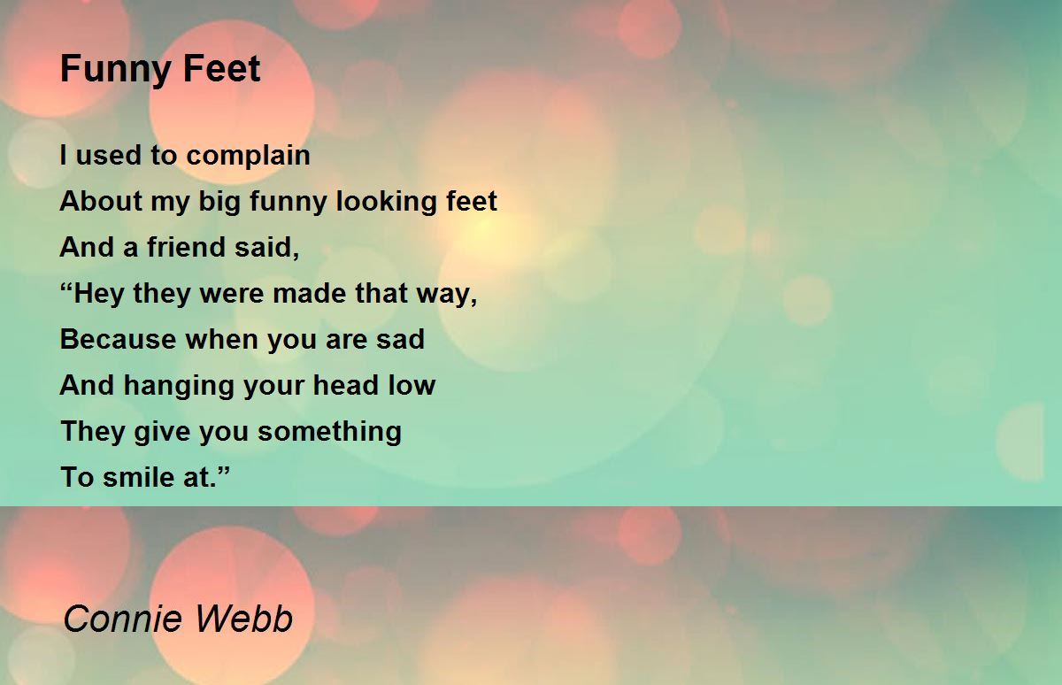 Funny Feet - Funny Feet Poem by Connie Webb