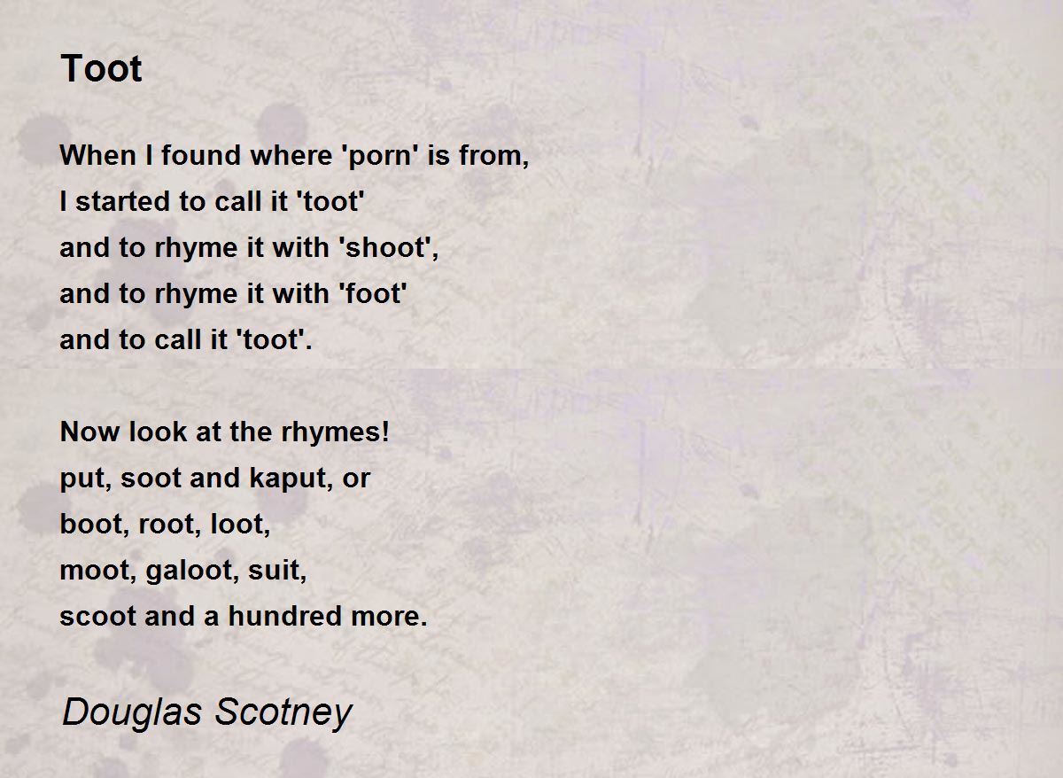 Xxxxxxxii - Toot - Toot Poem by Douglas Scotney