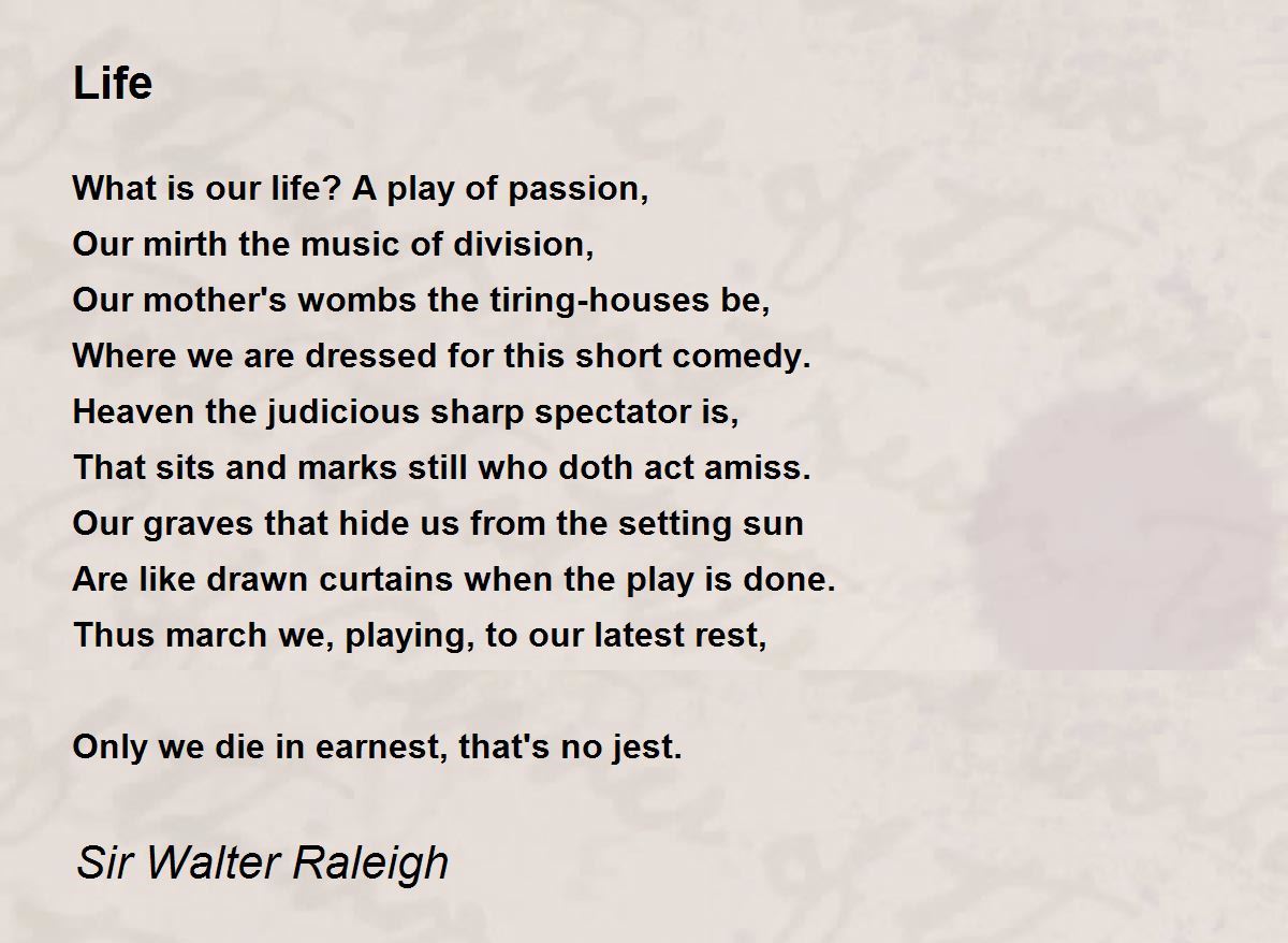 sir walter raleigh poems