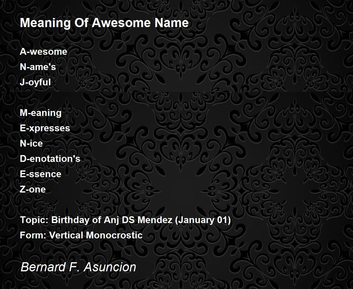 What Name Means Awesome
