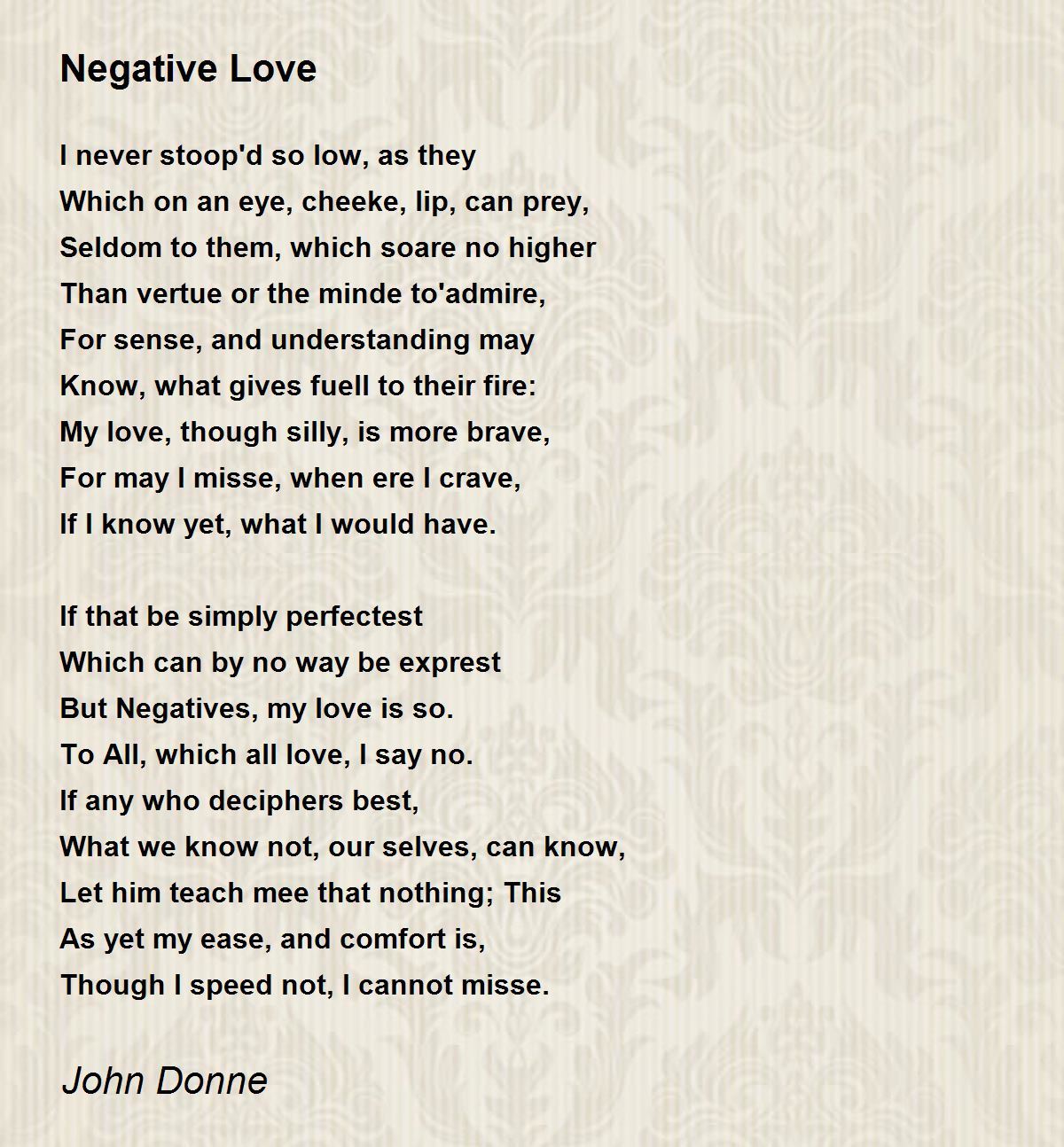 Negative love