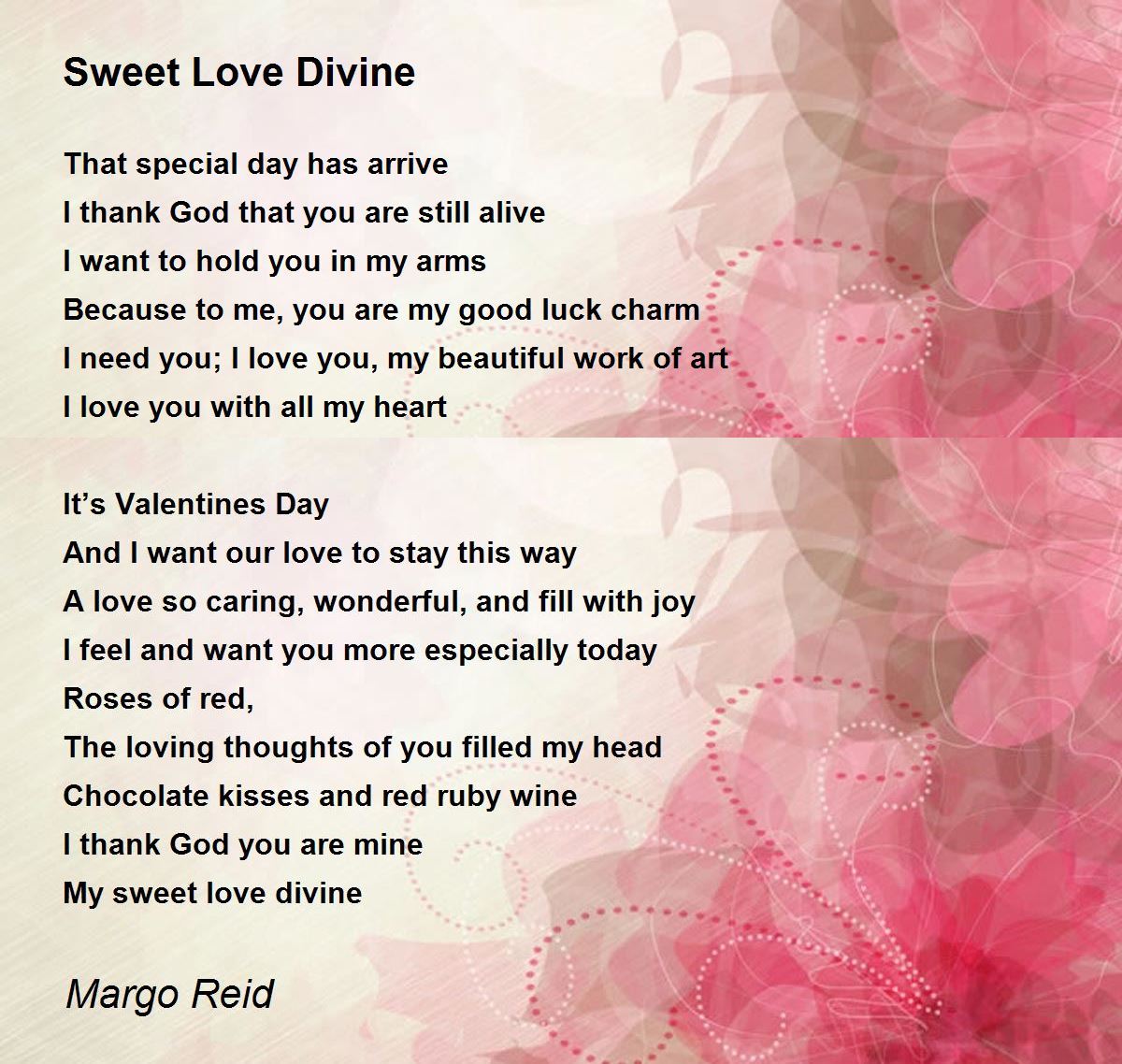 Sweet Love Divine - Sweet Love Divine Poem by Margo Reid