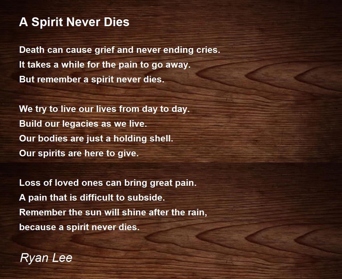 Spirit that never dies Lyrics 