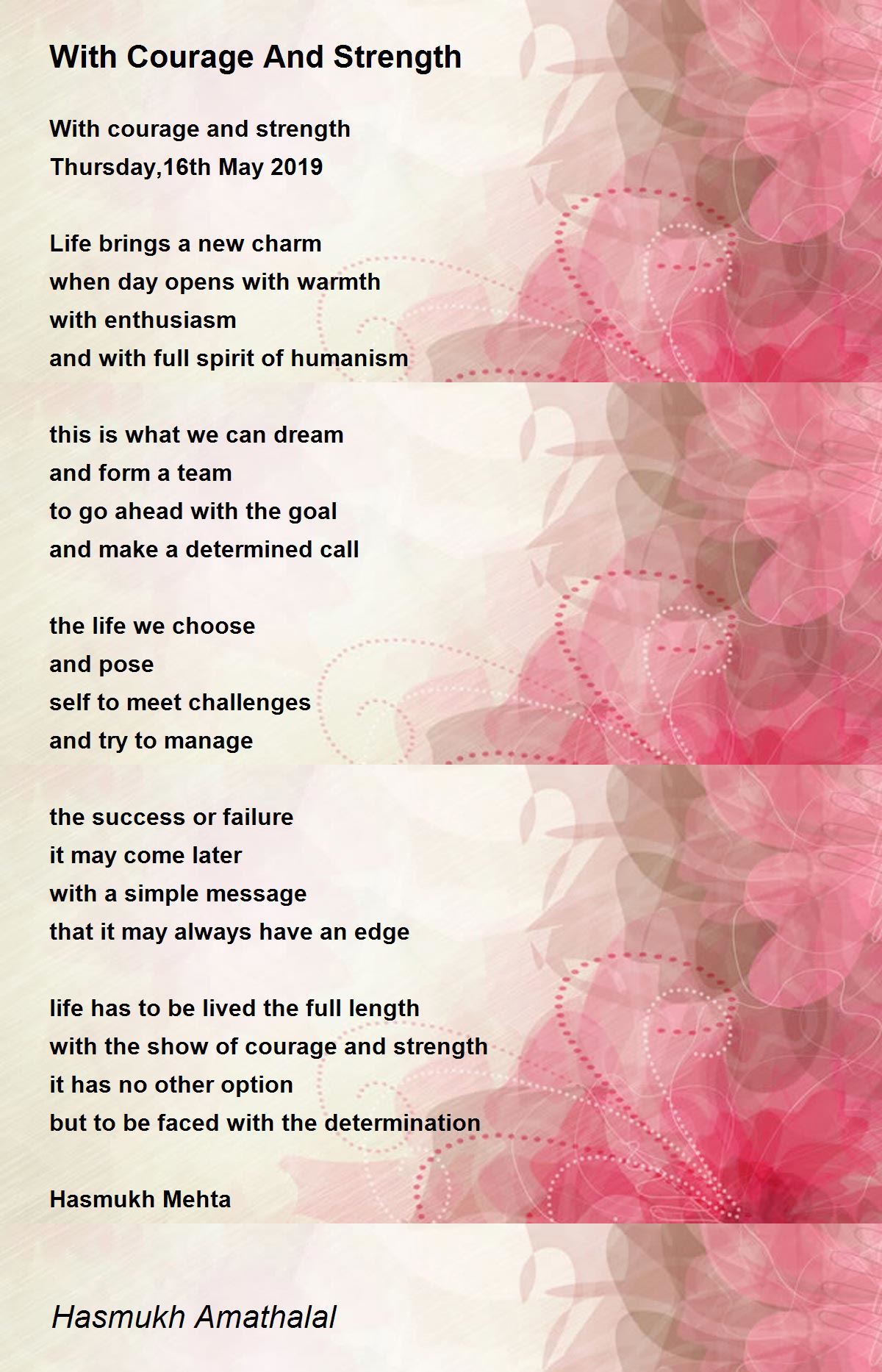 poems of strength and courage
