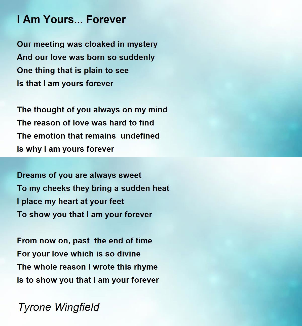 Forever Yours Poem by Az Mo