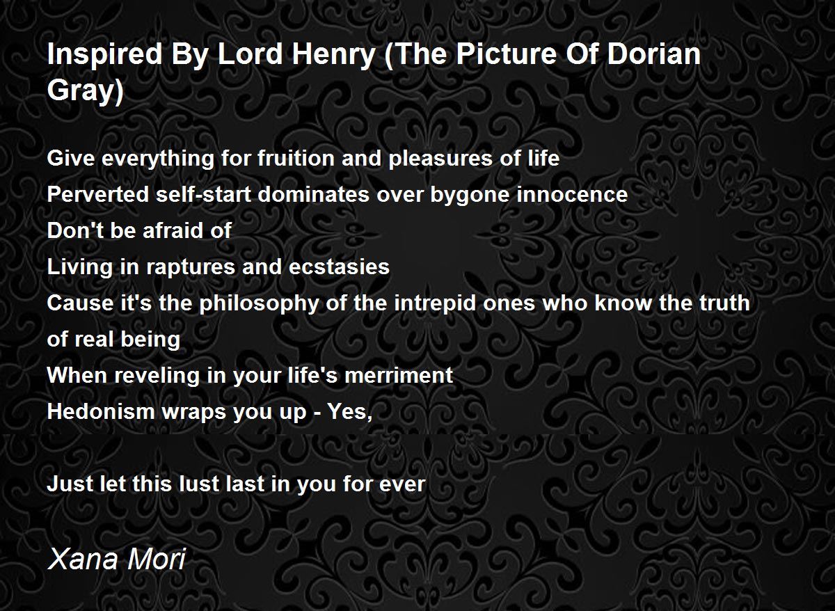 Hedonistic quotes from dorian gray