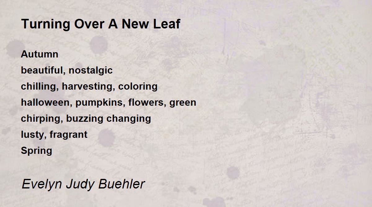 Turning A New Leaf