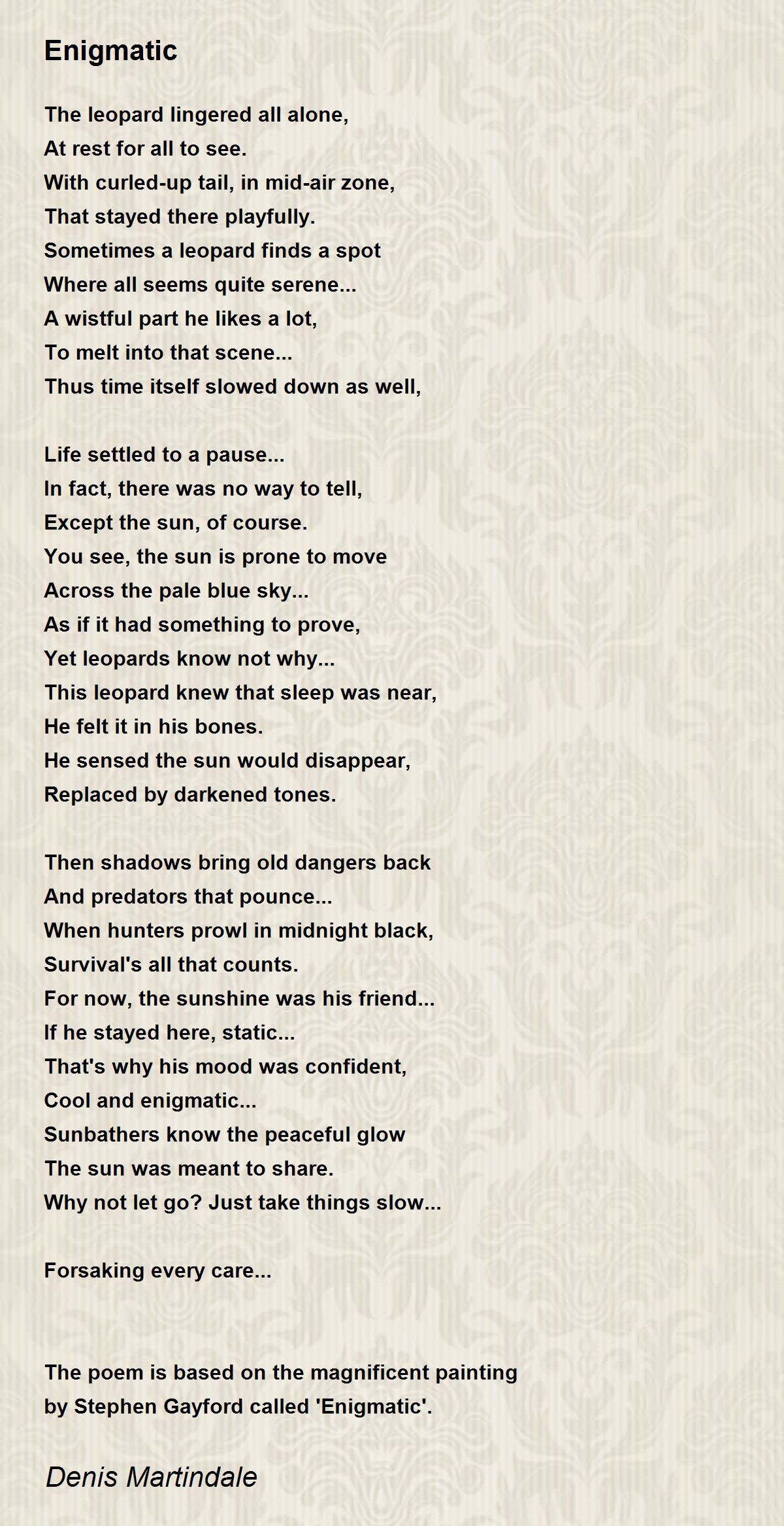 Menacing - Menacing Poem by Denis Martindale