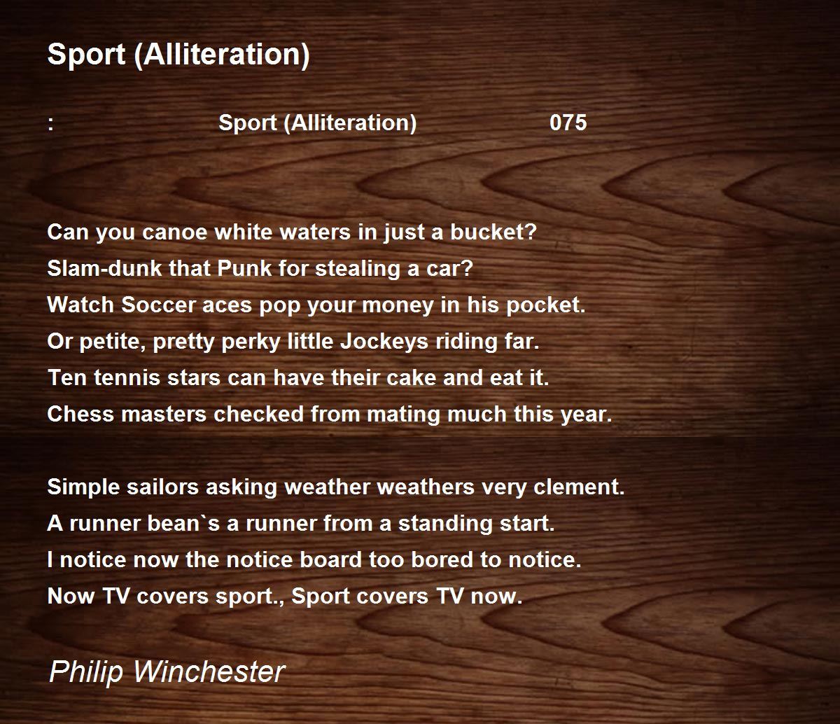 Sport Alliteration