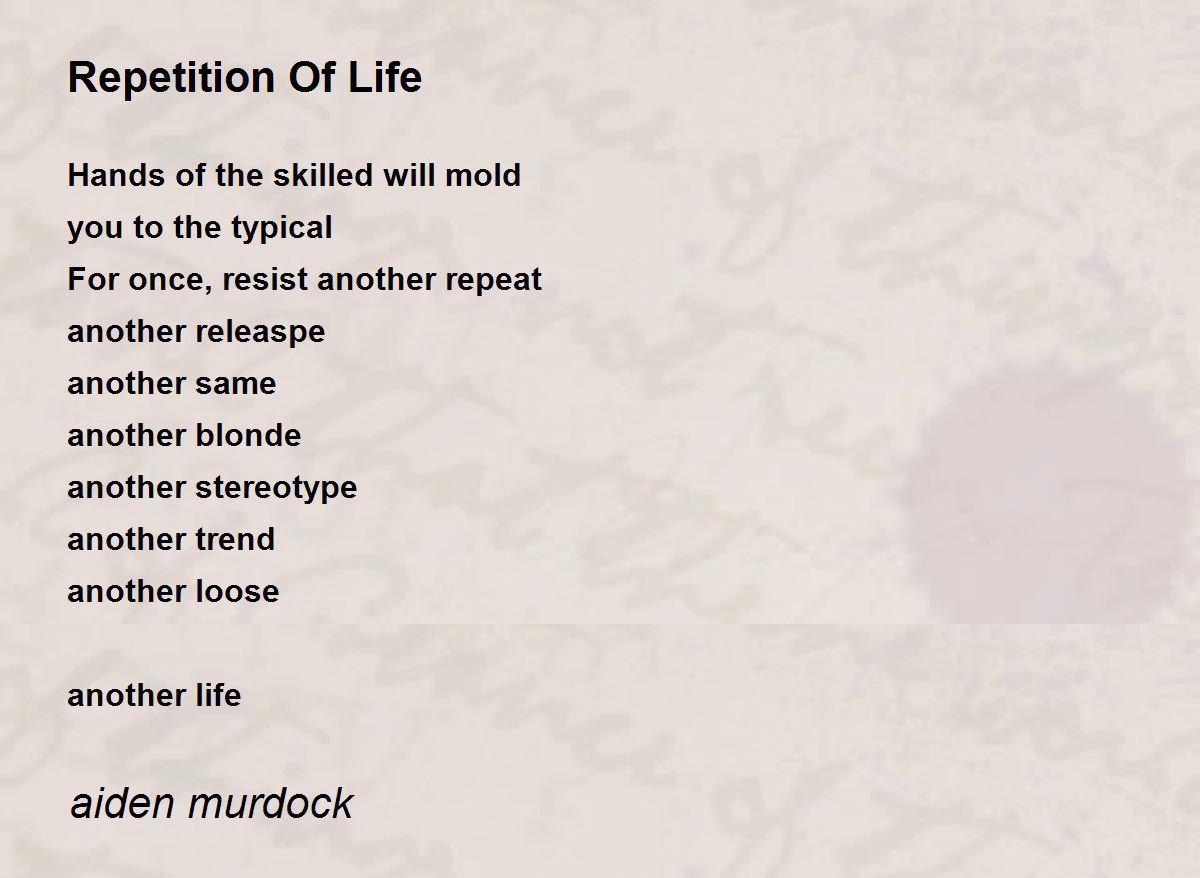 repetition poems