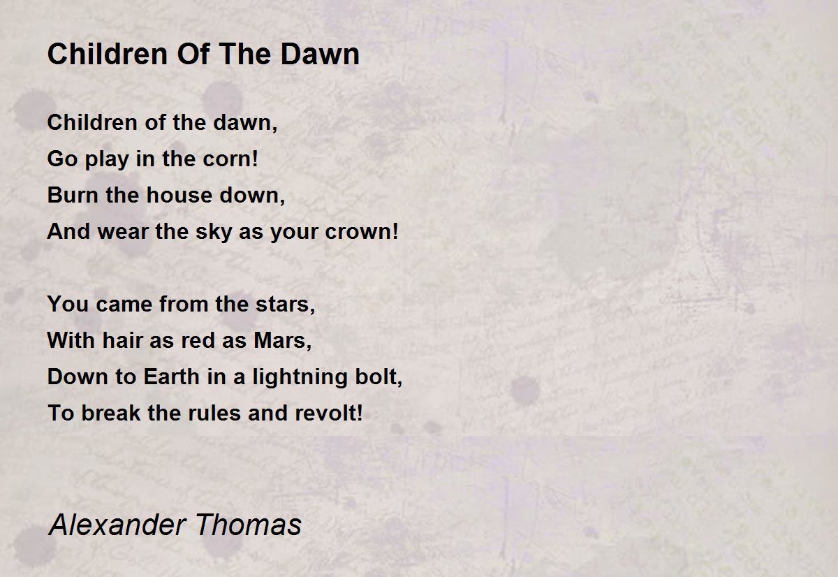 Children Of The Dawn Poem
