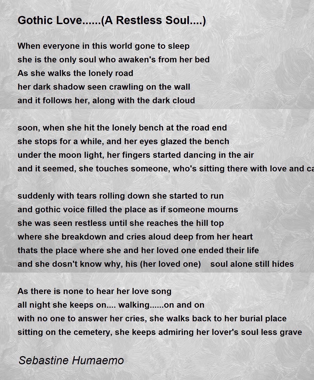gothic love poems for him