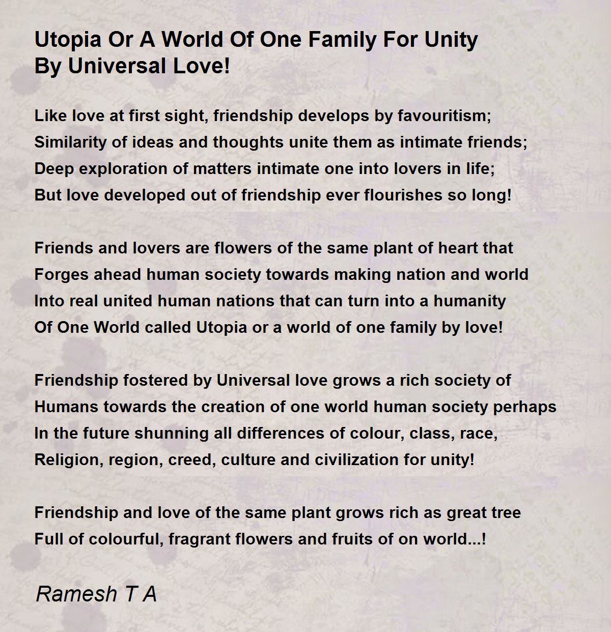 family unity poem