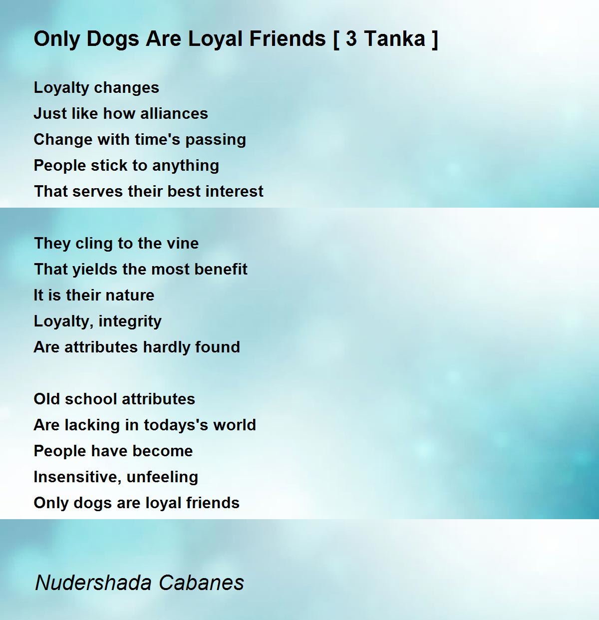 tanka poems about friendship