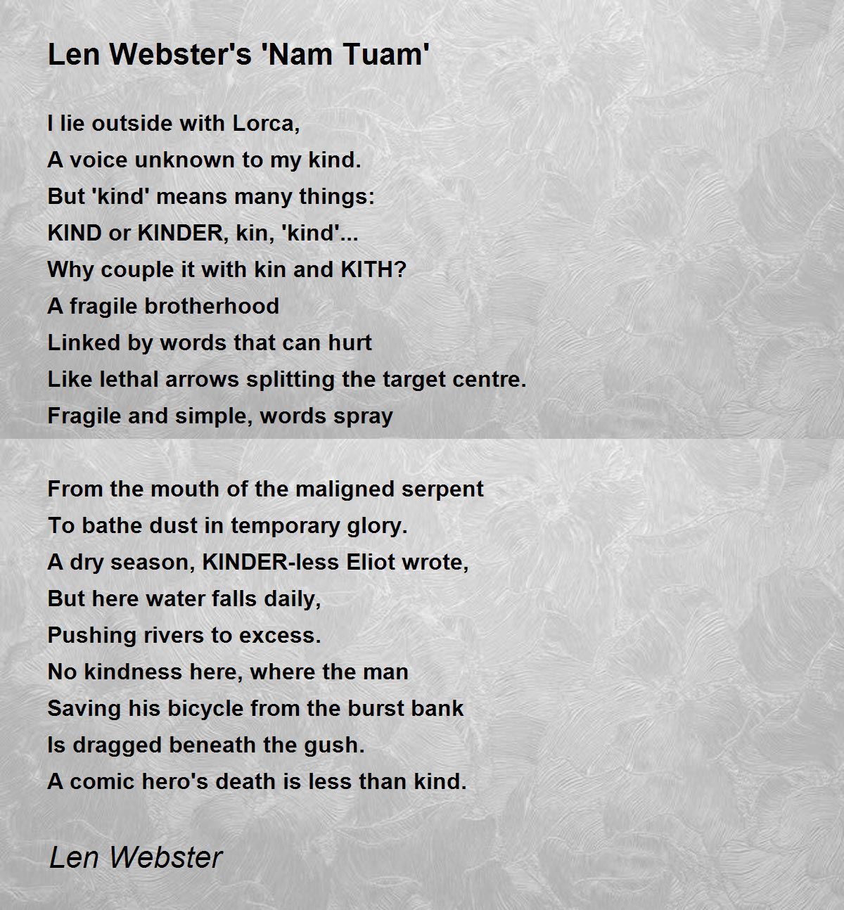 This is the poem I read at my Uncle Bruce's funeral. The man who first  taught me how to love my people *out loud.* Who sat us down at…