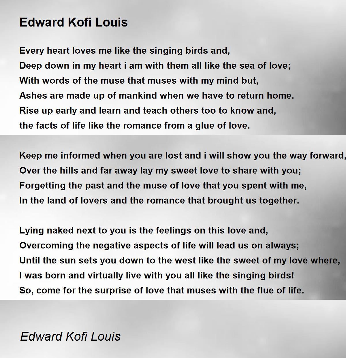 Love Kingdom - Love Kingdom Poem by Edward Kofi Louis