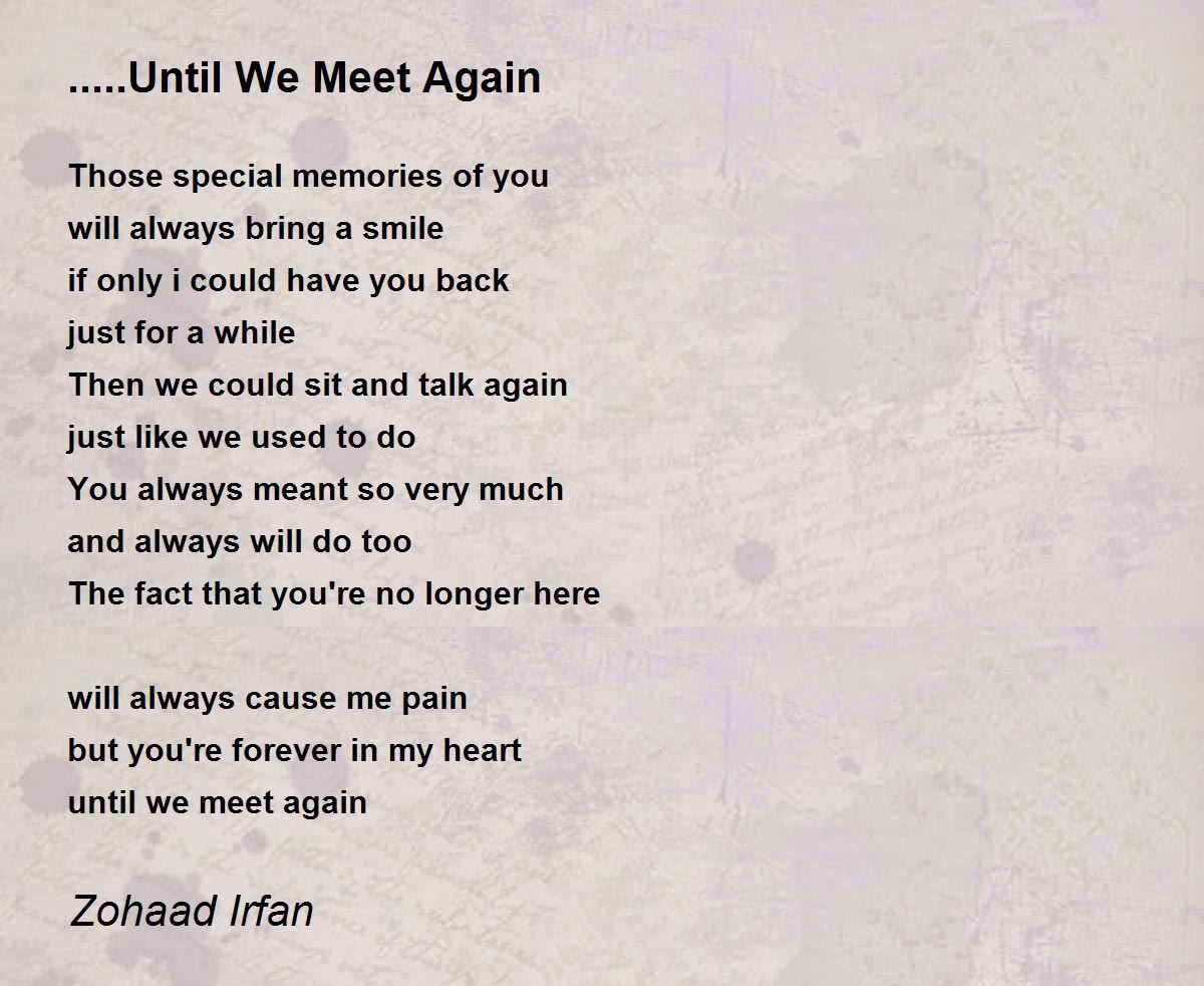 Until We Meet Again Poems