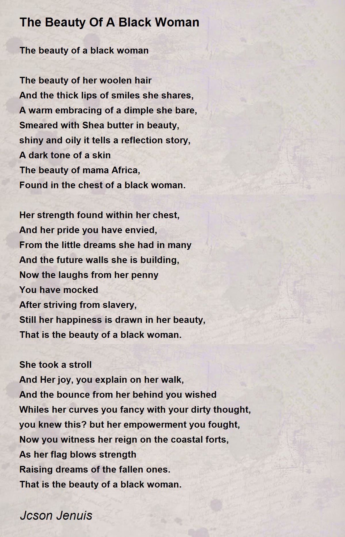 beautiful black woman poem