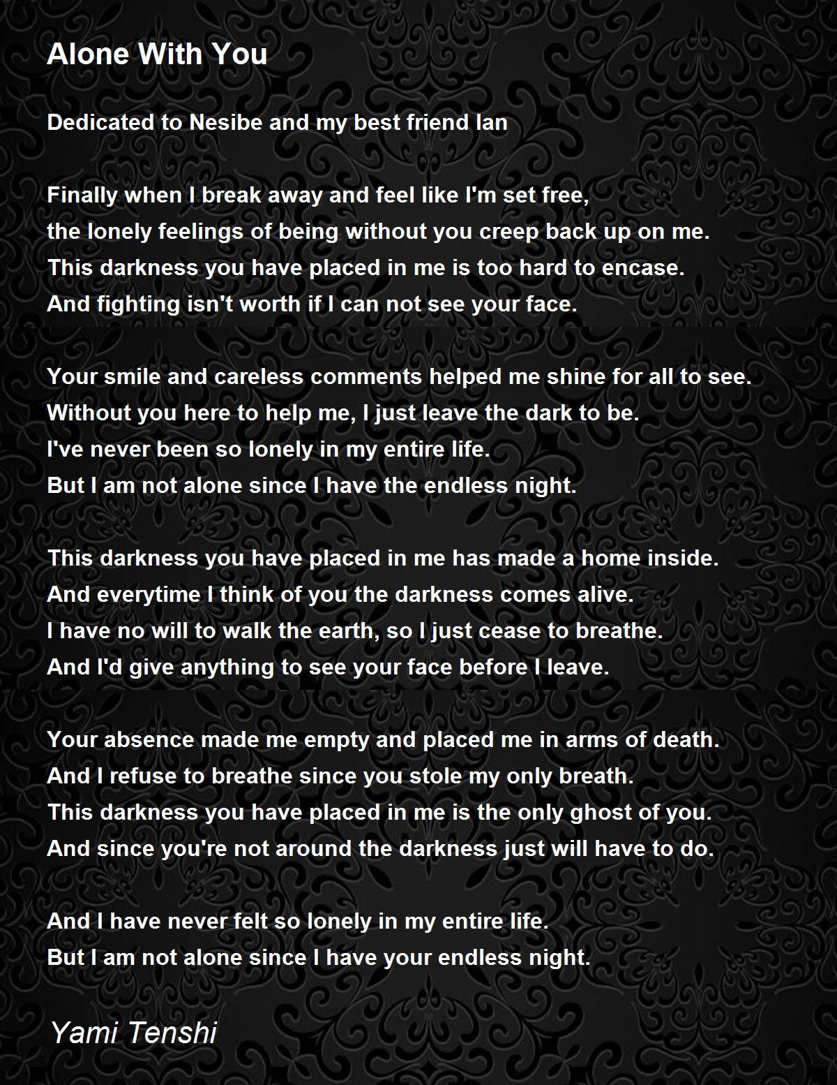 All Alone With You Lyrics