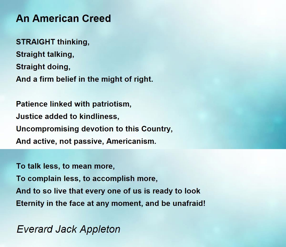 The American's Creed