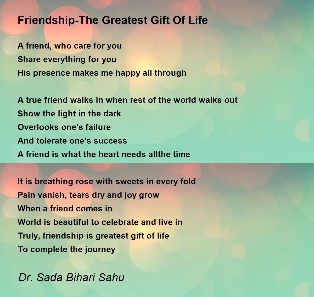 On The Gift Of Friendship  On The Gift Of Friendship Poem by Panagiota  Romios