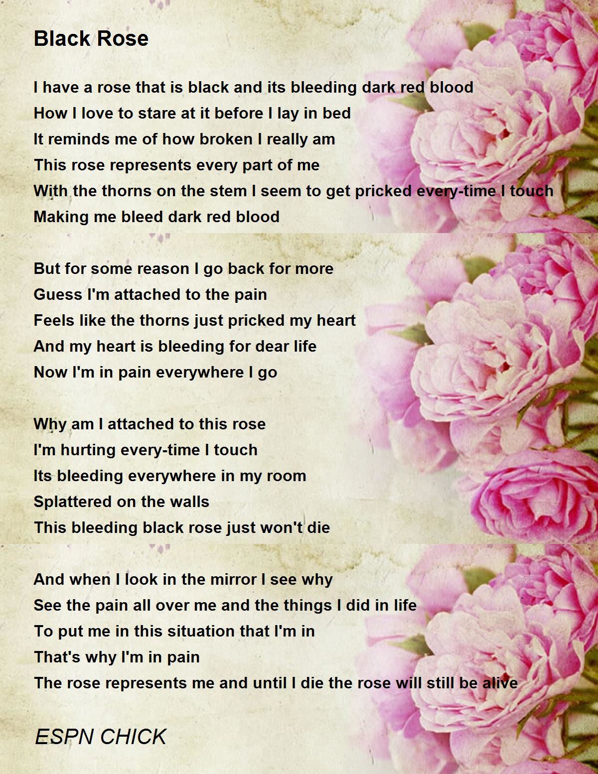 Black Rose - a poem by Sabrina.A - All Poetry